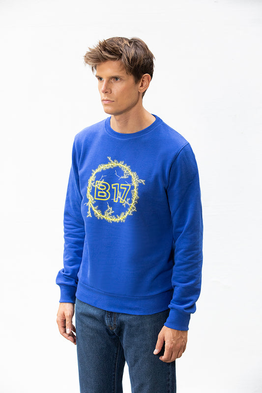 Felpa Paricollo Blu Electric