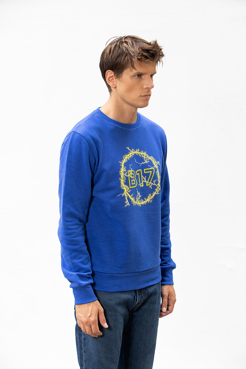 Felpa Paricollo Blu Electric